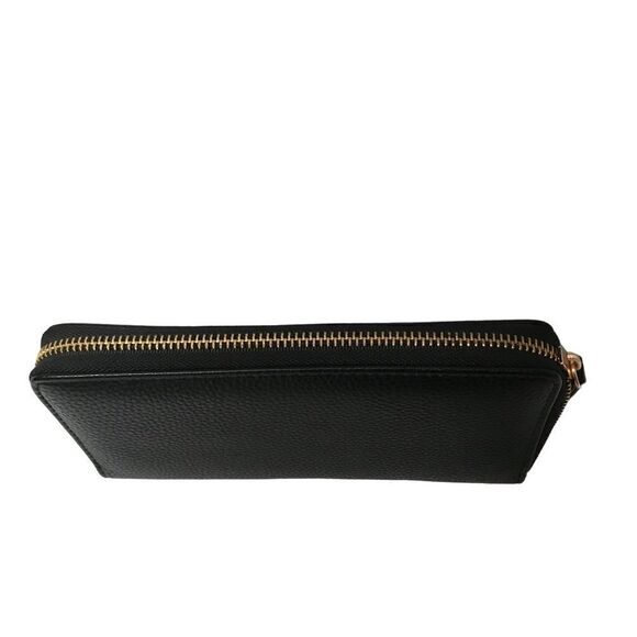 Unbranded black vegan pebble leather zip closure wallet - Picture 3 of 5